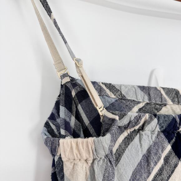 SPLENDID Annalise Plaid Blue & White Maxi Dress // L - Picture 13 of 14